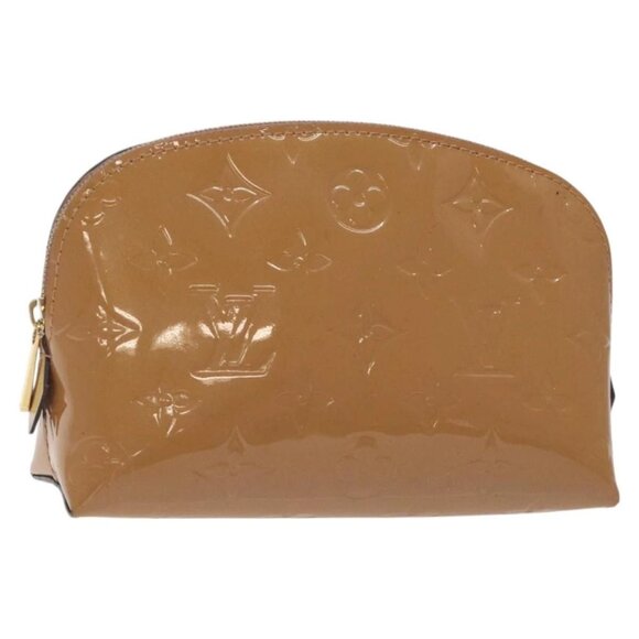 LOUIS VUITTON Vernis Pochette Cosmetic Pouch Rose Angelique M90086 Auth 127637 - Picture 1 of 16